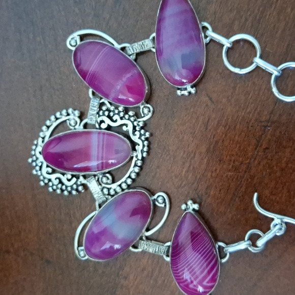 New Botswana Agate Silver Bracelet. - Picture 3 of 14